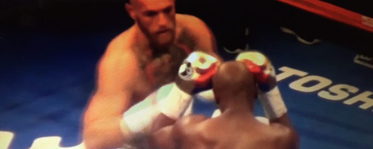 Mayweather en McGregor bij Face off, marketing, bokswereld, gevecht, sponsors, miljard