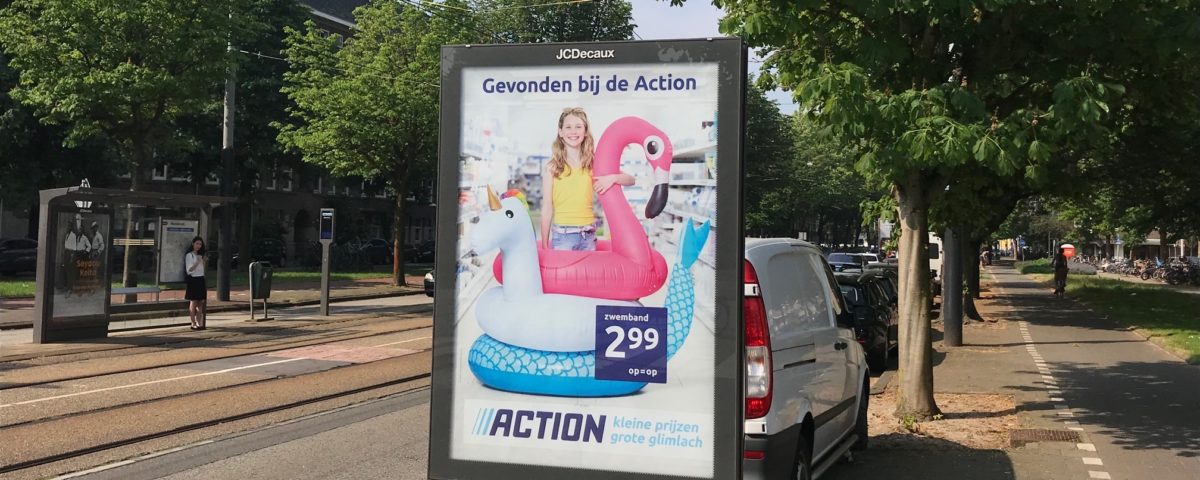 roze flamingo luchtbed, eenhoorn, action reclame